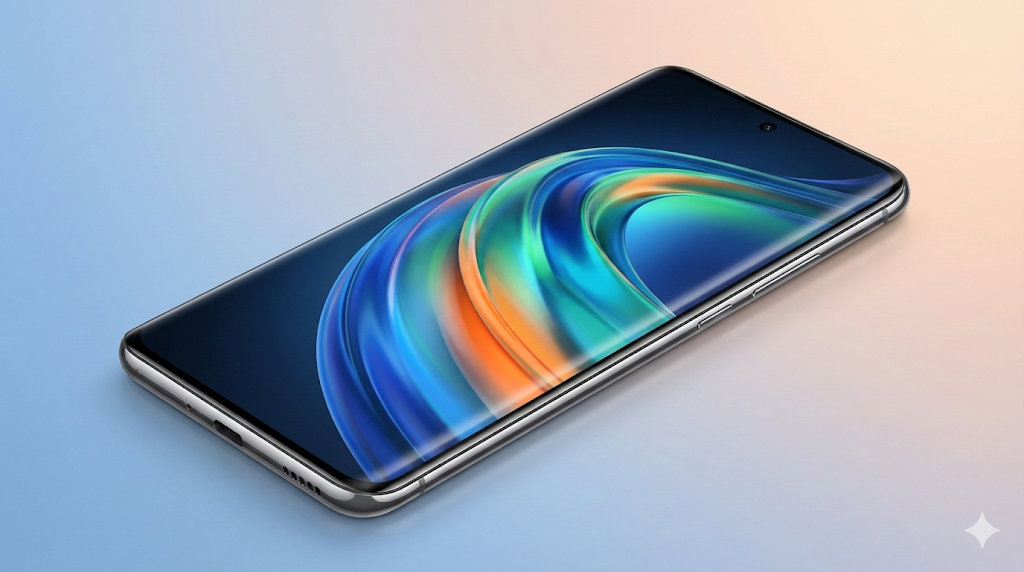 Redmi Note 15 5G smartphone with curved AMOLED display